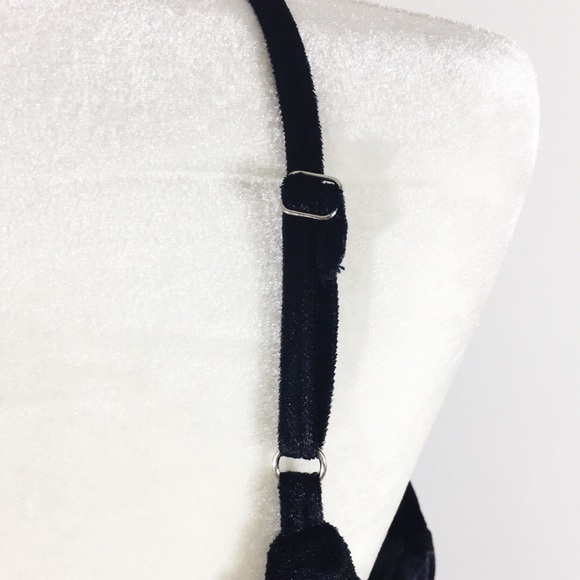 NWT Honey Belle Black Velvet Dress with Strap - Picture 7 of 9